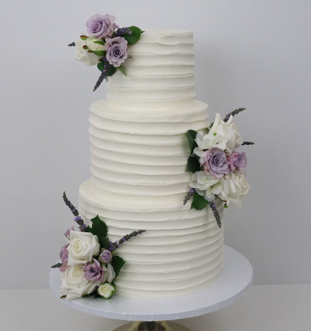 Textured buttercream Wedding Cake
