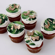 Load image into Gallery viewer, Complement your cake with some Tropical Chic cupcakes! You can find them in SHOP &gt; Cupcakes &gt; Tropical Chic Cupcakes
