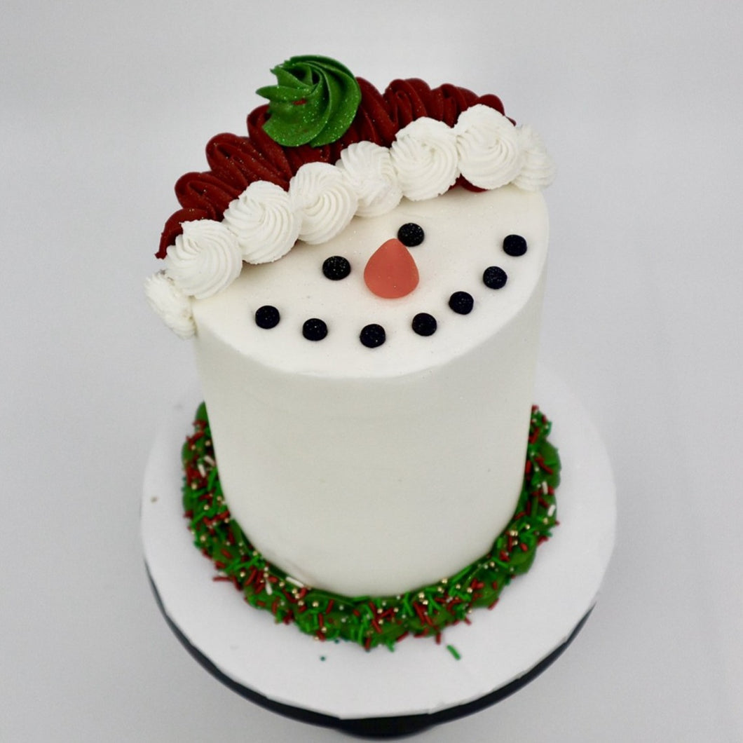 Holiday Snow man Cake